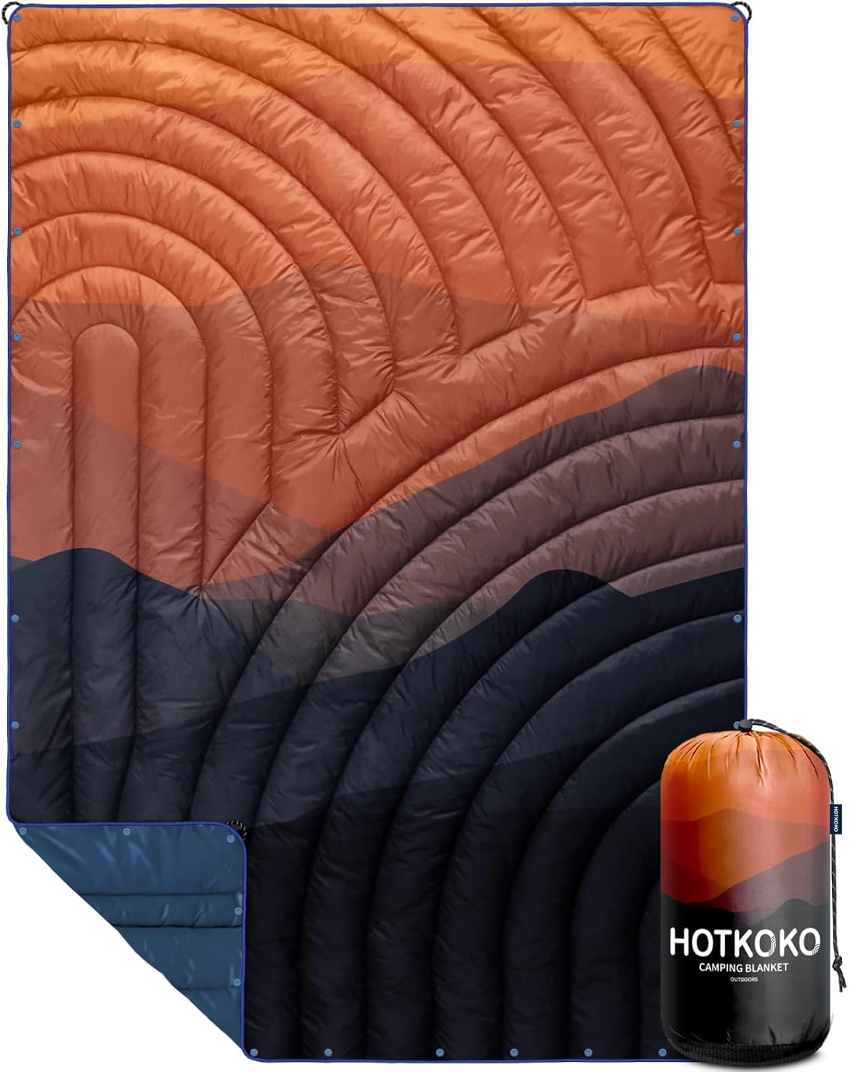 Camping Blanket,Lightweight Puffy Printed Camping Blanket Packable Outdoor Blanket for Camping,Traveling, Stadium, Hiking, Picnics