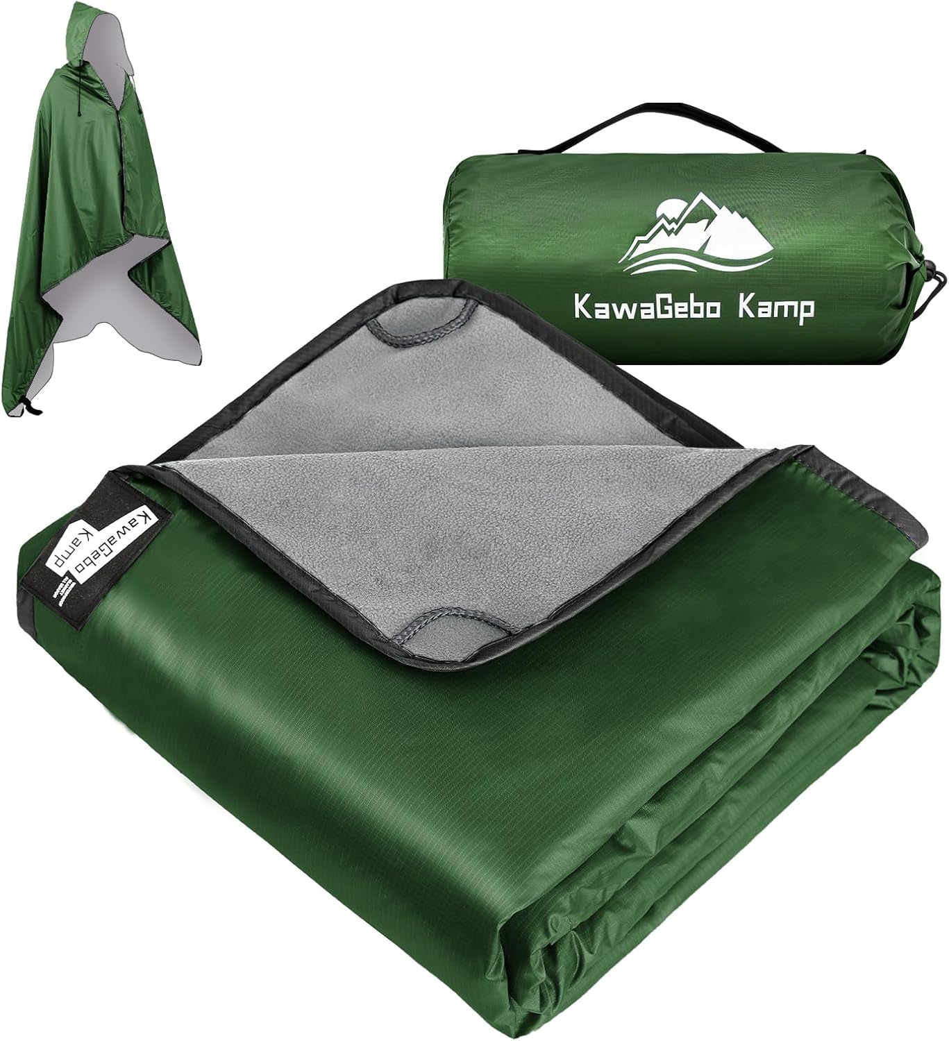 Fleece Waterproof Outdoor Blanket, Windproof Stadium Blanket for Camping, Picnics, and Sports Stay Dry and Comfortable 80"x58"