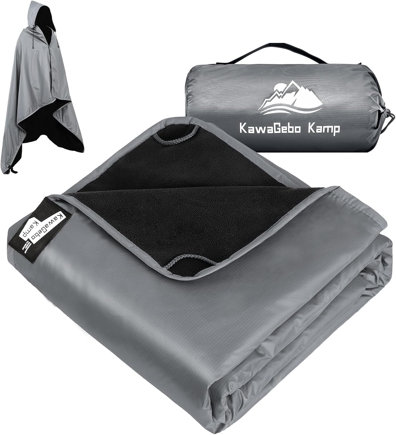 Fleece Waterproof Outdoor Blanket, Windproof Stadium Blanket for Camping, Picnics, and Sports Stay Dry and Comfortable 80"x58"