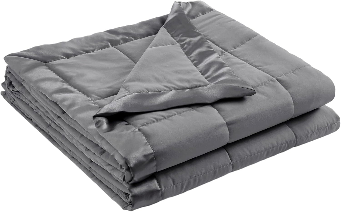 Madison Park Twin Size Blanket Ultra-Soft Microfiber Blanket Twin Size, Box Quilting with Satin Binding, All Season & Lightweight Twin Summer Blanket for Bed, Couch & Sofa, Twin, Black
