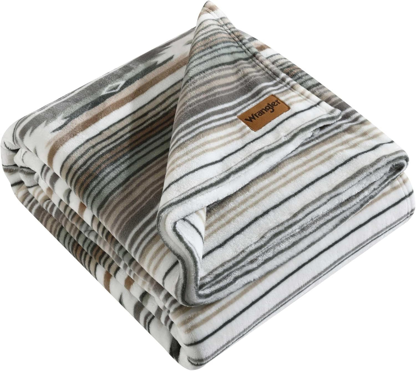 Wrangler - King Blanket, Ultra Soft Plush Fleece Bedding, Yellowstone Inspired, Luxuriously Soft Bedding for Bed or Couch (Westin Blue, King)