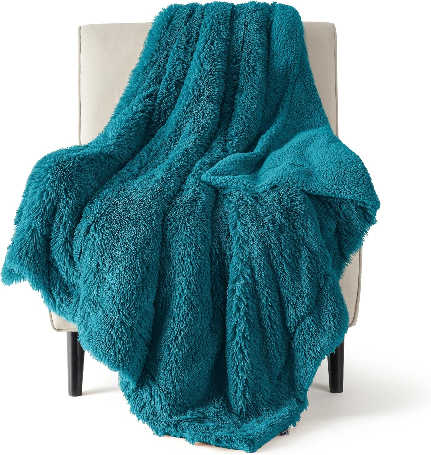 Bedsure Fluffy Fuzzy Throw Blanket Gifts for Women, Soft Cozy Plush Faux Fur Throw Blanket for Couch Bed, Minky Thick Warm Sherpa Fleece Fall Grey Room Decor Men Gifts Teenage Girls Teen Boys Mom Dad