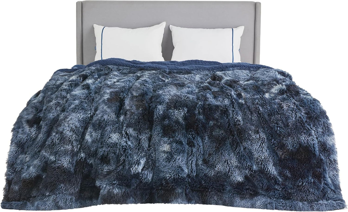 Bedsure Fluffy Fuzzy Throw Blanket Gifts for Women, Soft Cozy Plush Faux Fur Throw Blanket for Couch Bed, Minky Thick Warm Sherpa Fleece Fall Grey Room Decor Men Gifts Teenage Girls Teen Boys Mom Dad