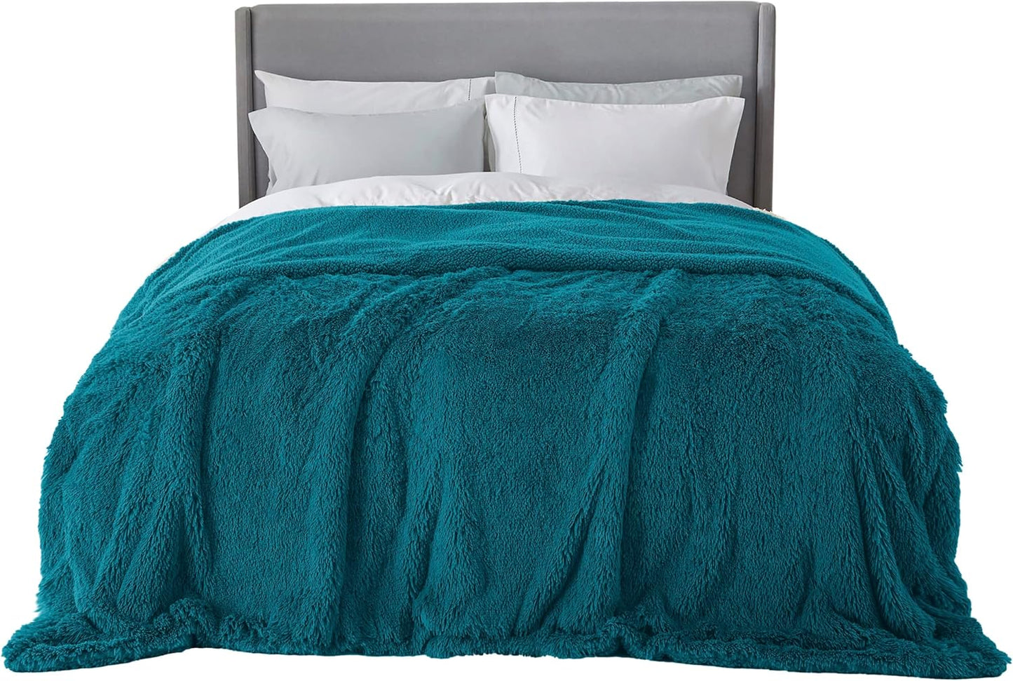 Bedsure Fluffy Fuzzy Throw Blanket Gifts for Women, Soft Cozy Plush Faux Fur Throw Blanket for Couch Bed, Minky Thick Warm Sherpa Fleece Fall Grey Room Decor Men Gifts Teenage Girls Teen Boys Mom Dad