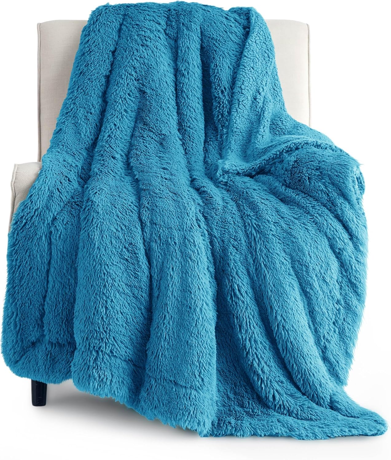 Bedsure Fluffy Fuzzy Throw Blanket Gifts for Women, Soft Cozy Plush Faux Fur Throw Blanket for Couch Bed, Minky Thick Warm Sherpa Fleece Fall Grey Room Decor Men Gifts Teenage Girls Teen Boys Mom Dad