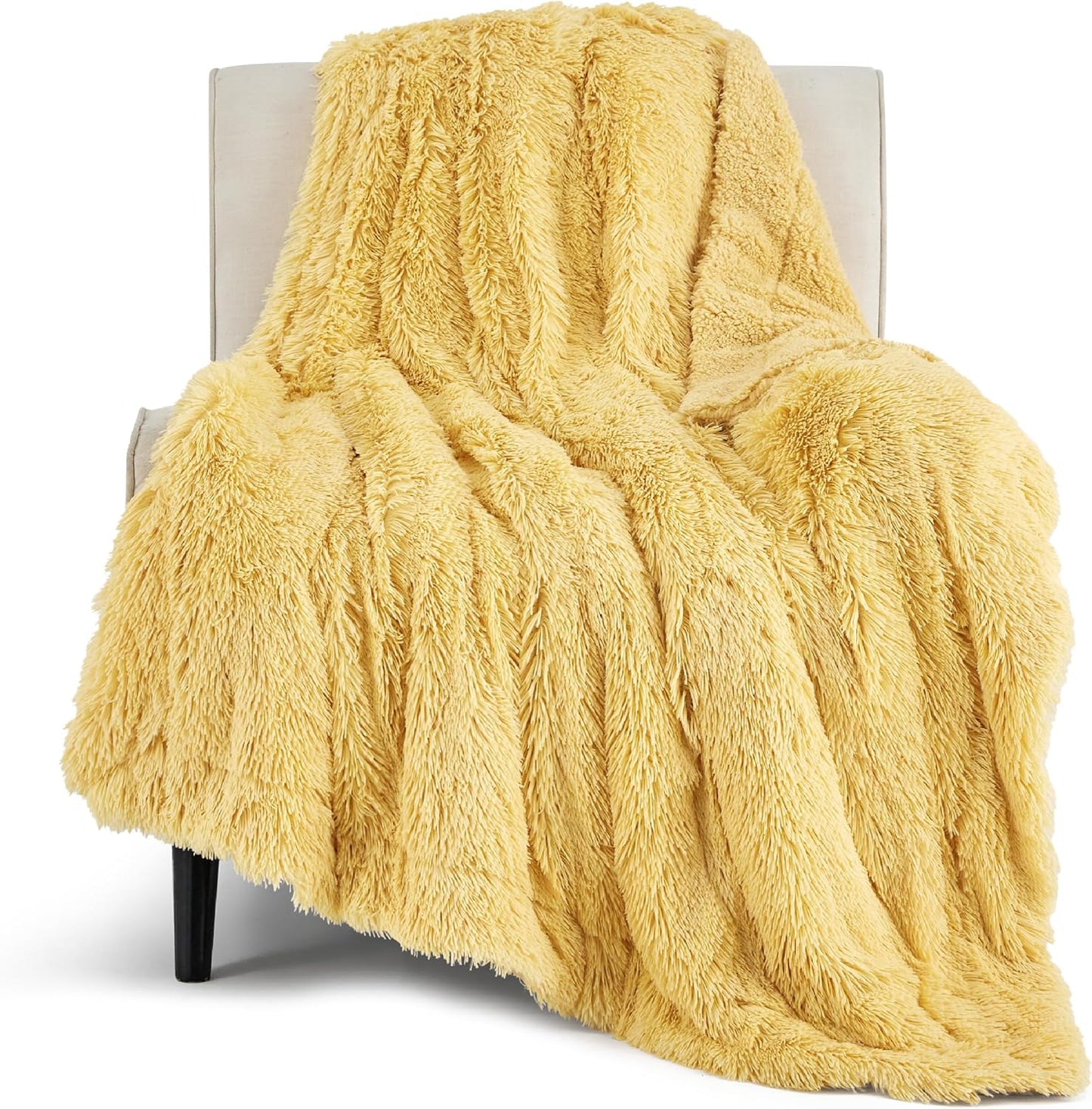 Bedsure Fluffy Fuzzy Throw Blanket Gifts for Women, Soft Cozy Plush Faux Fur Throw Blanket for Couch Bed, Minky Thick Warm Sherpa Fleece Fall Grey Room Decor Men Gifts Teenage Girls Teen Boys Mom Dad