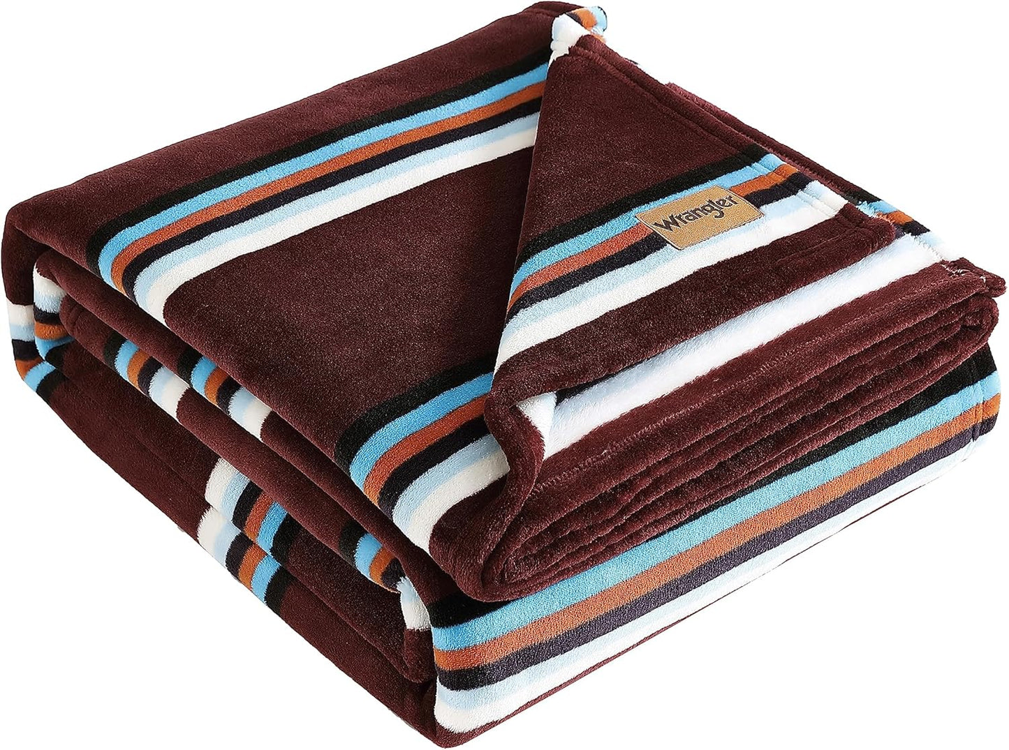 Wrangler - King Blanket, Ultra Soft Plush Fleece Bedding, Yellowstone Inspired, Luxuriously Soft Bedding for Bed or Couch (Westin Blue, King)