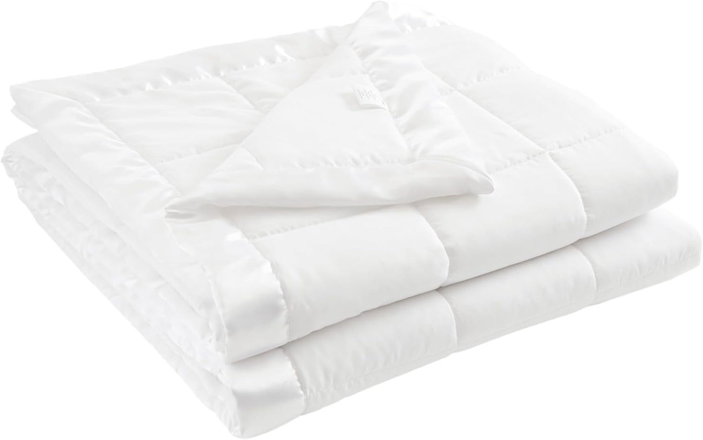 Madison Park Twin Size Blanket Ultra-Soft Microfiber Blanket Twin Size, Box Quilting with Satin Binding, All Season & Lightweight Twin Summer Blanket for Bed, Couch & Sofa, Twin, Black