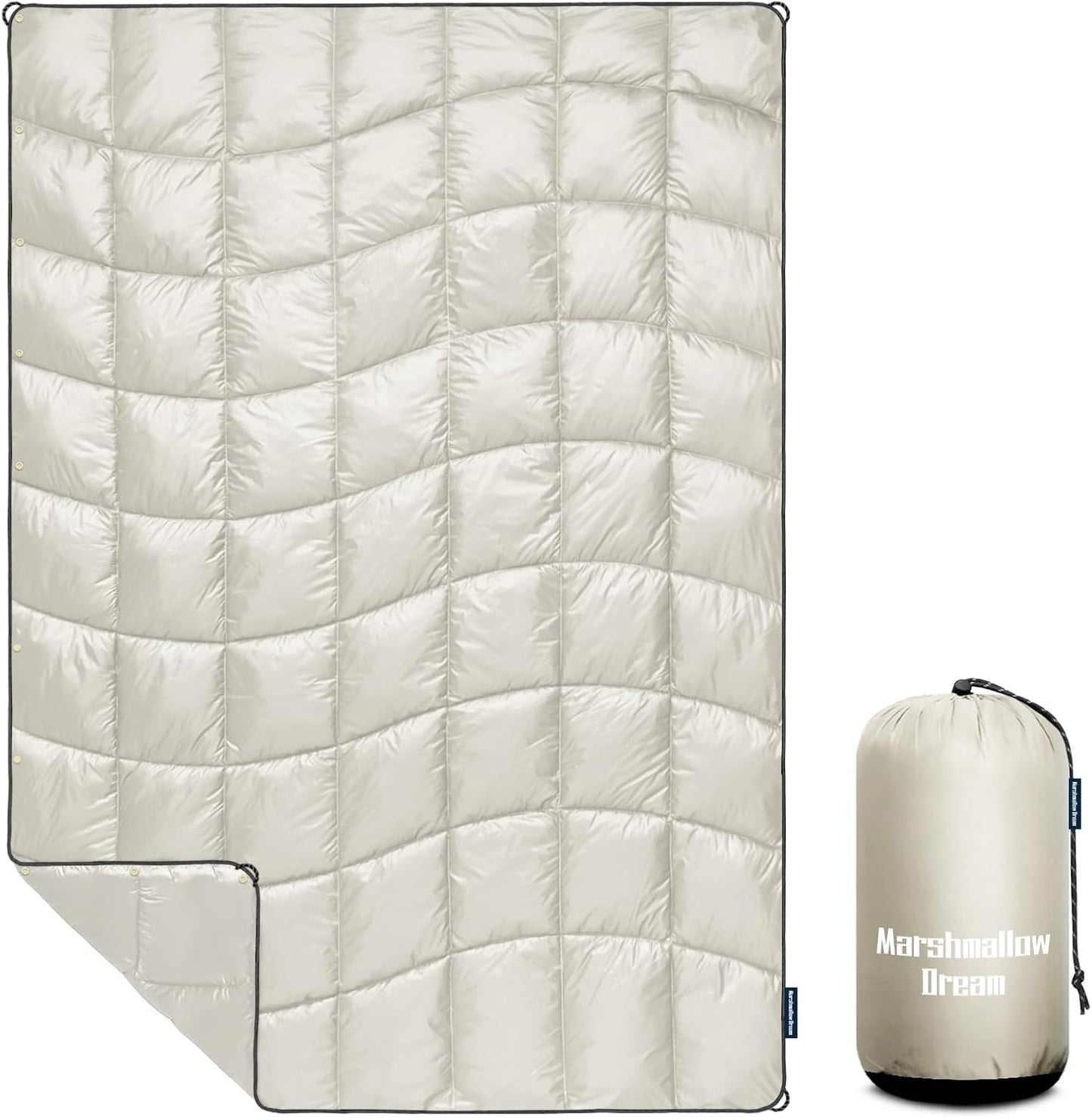 Camping Blanket, Puffy Down Alternative Blanket Lightweight Windproof for Outdoors,Hiking, Backpacking,Beach,Car,Picnic,Stadium