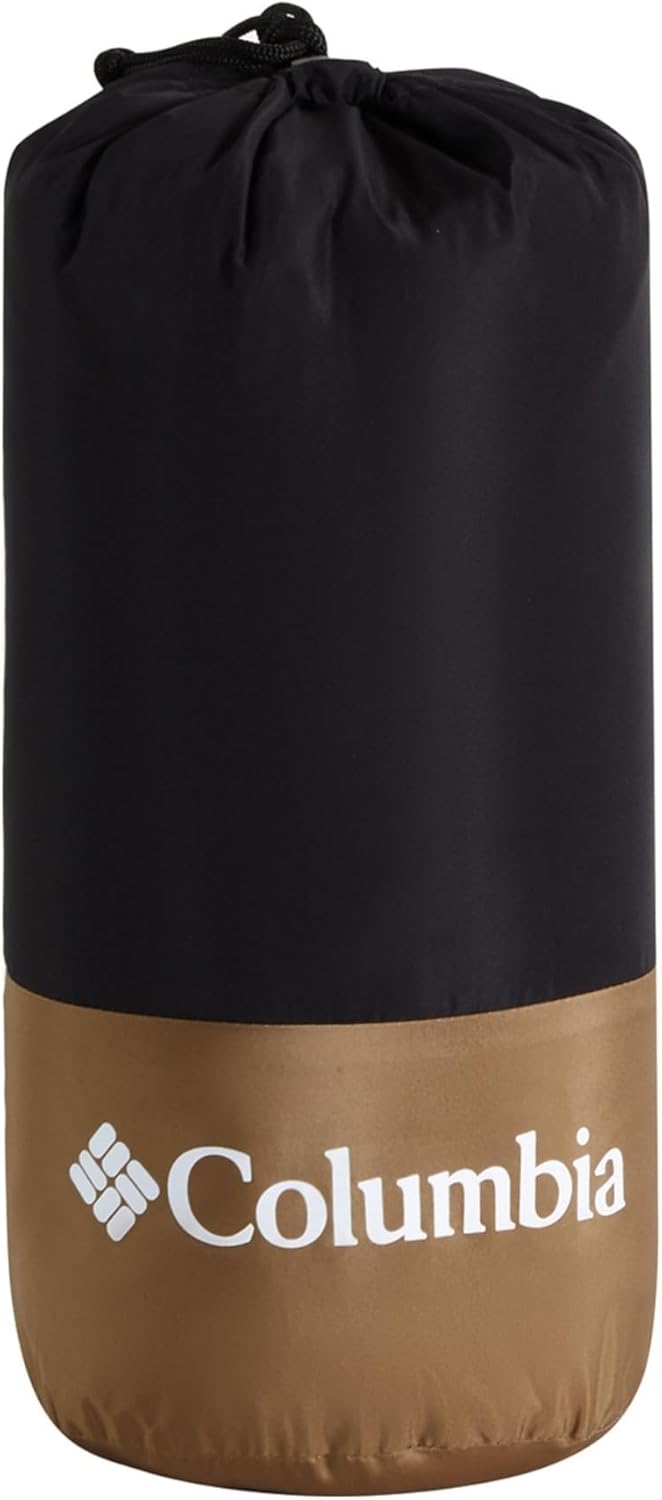Columbia 50" x 60" Down Alternative Throw Blanket - Outdoor Essentials for Camping, Picnics, and Adventures, Soft and Cozy Home Essentials for Bed and Living Room, 100% Polyester Fill - Black Taupe