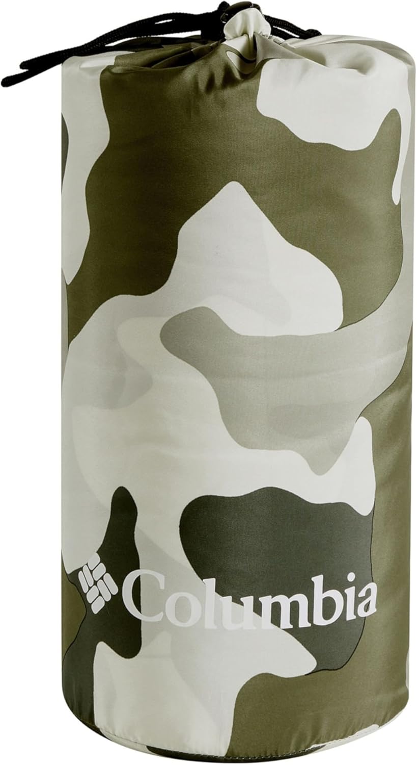 Columbia 50" x 60" Down Alternative Throw Blanket - Outdoor Essentials for Camping, Picnics, and Adventures, Soft and Cozy Home Essentials for Bed and Living Room, 100% Polyester Fill - Black Taupe