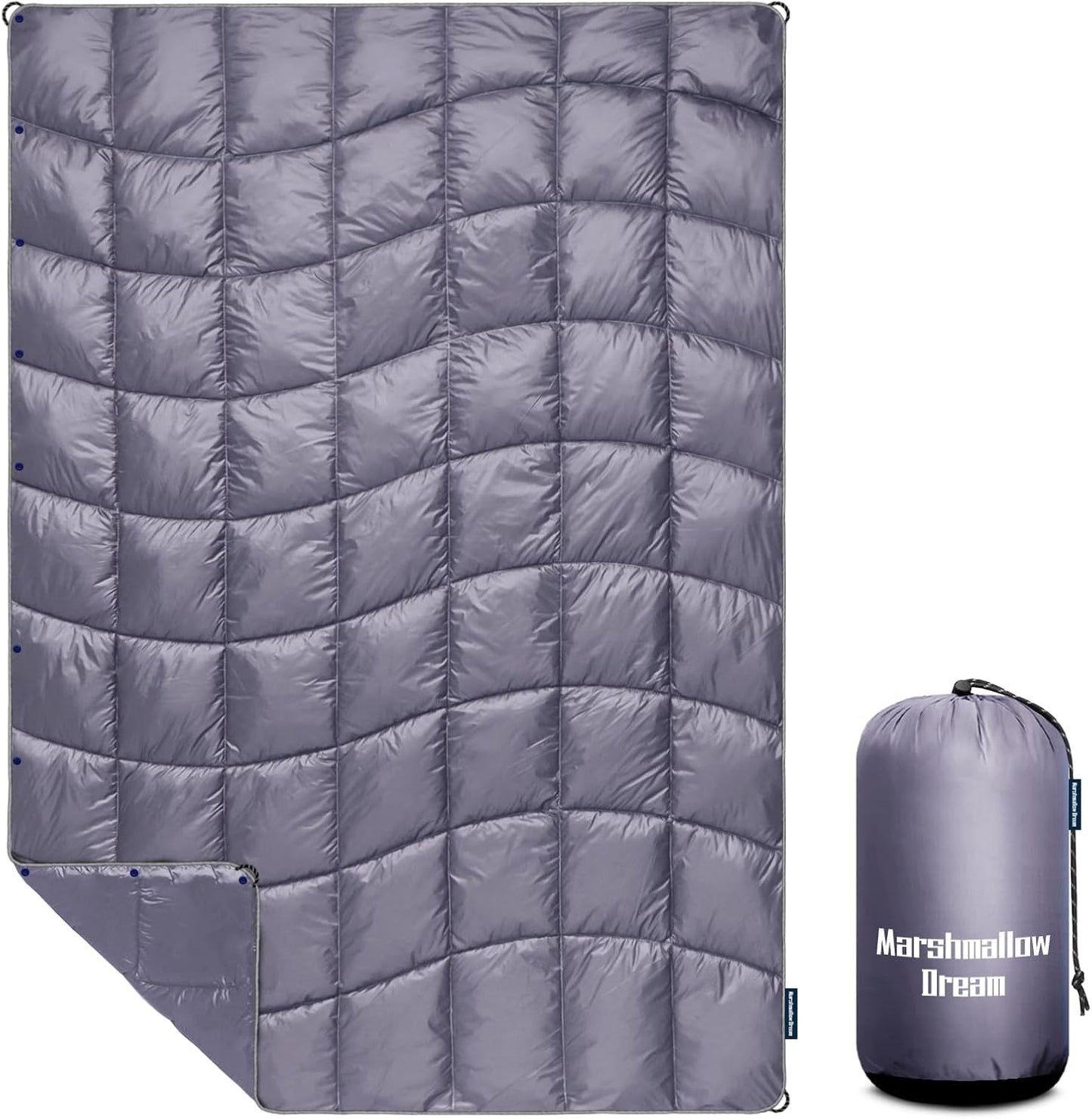 Camping Blanket, Puffy Down Alternative Blanket Lightweight Windproof for Outdoors,Hiking, Backpacking,Beach,Car,Picnic,Stadium
