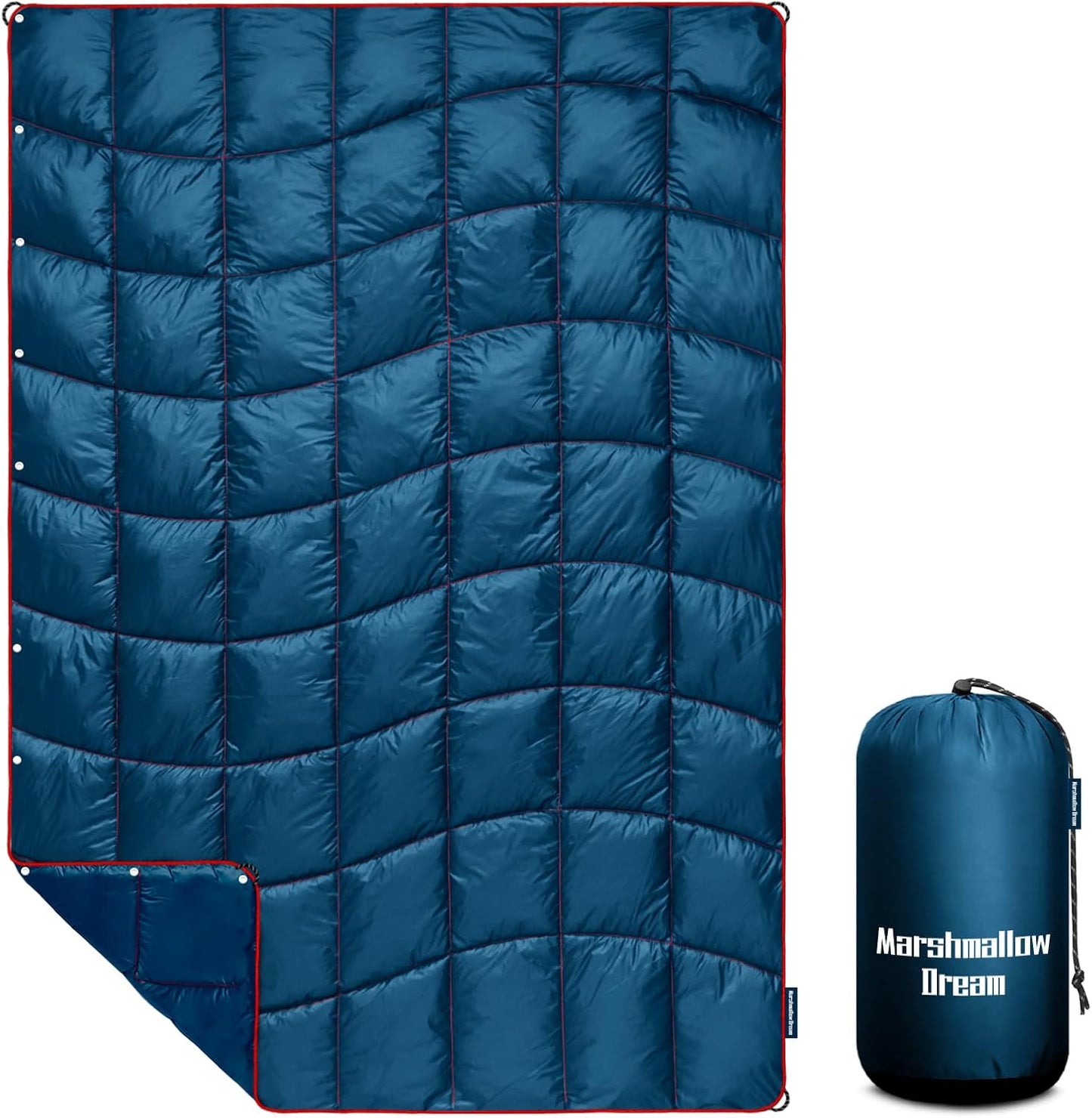 Camping Blanket, Puffy Down Alternative Blanket Lightweight Windproof for Outdoors,Hiking, Backpacking,Beach,Car,Picnic,Stadium