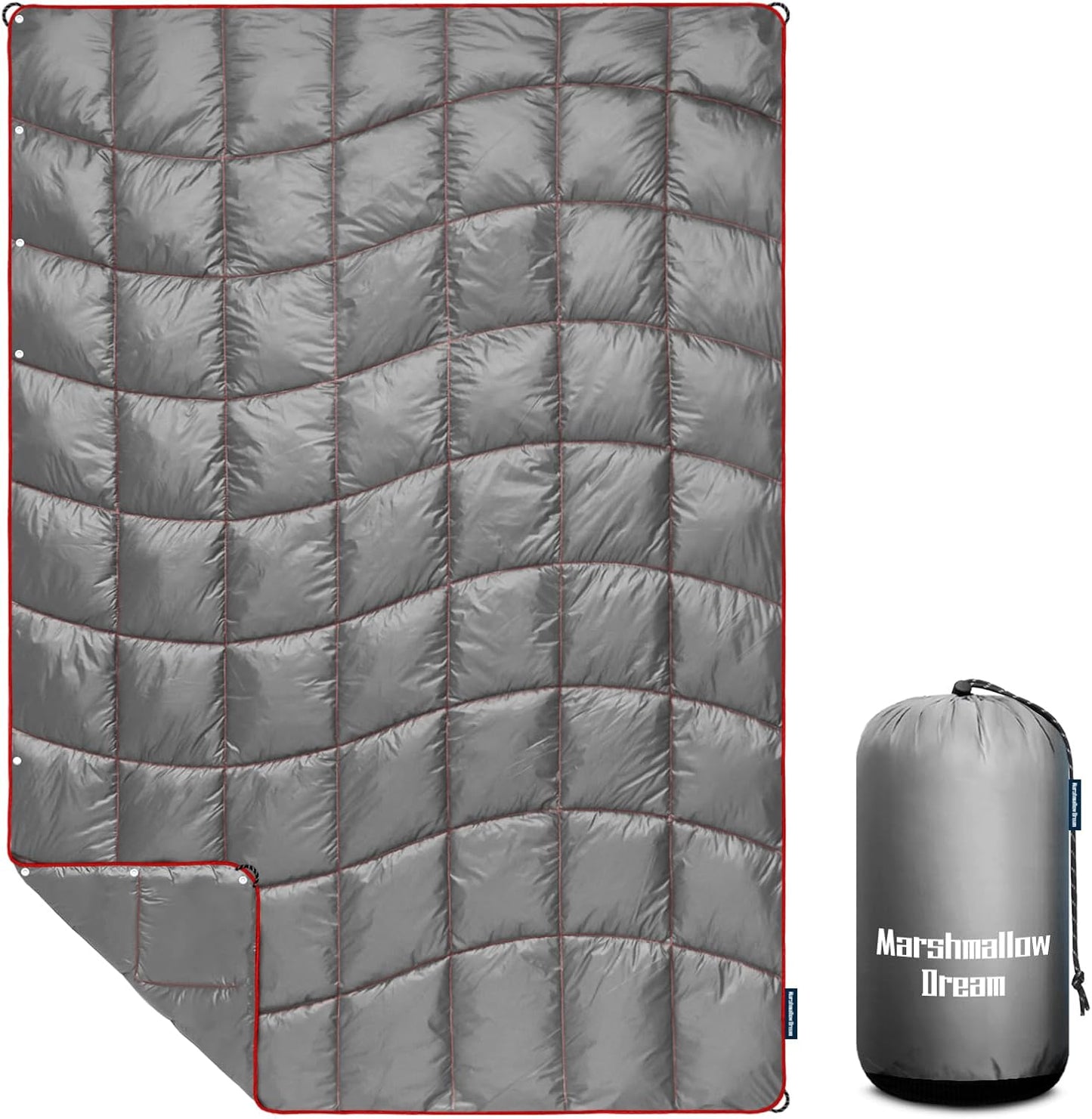 Camping Blanket, Puffy Down Alternative Blanket Lightweight Windproof for Outdoors,Hiking, Backpacking,Beach,Car,Picnic,Stadium