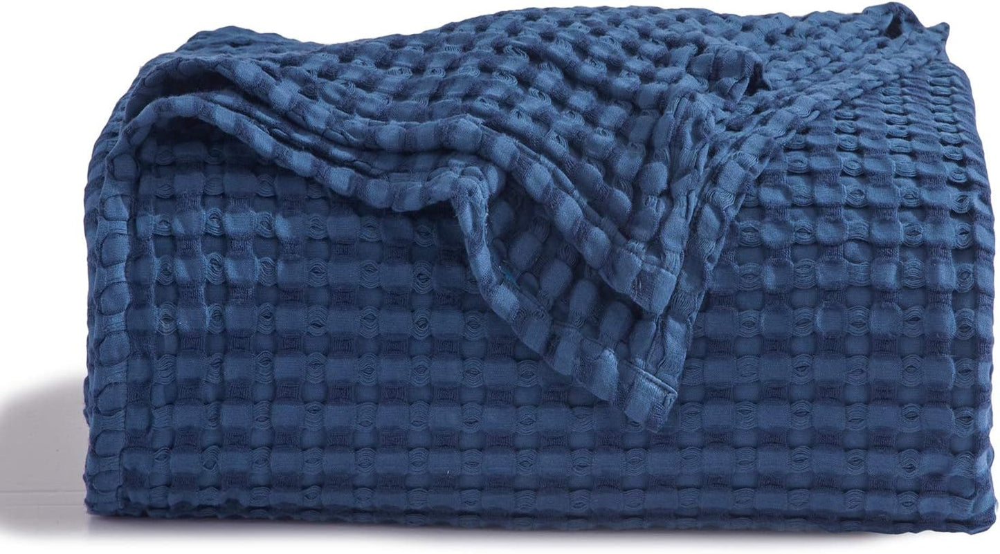 Bedsure Cooling Cotton Waffle King Size Blanket - Lightweight Breathable Summer Blanket of Rayon Derived from Bamboo for Hot Sleepers, Luxury Throws for Bed, Couch and Sofa, Taupe, 104x90 Inches