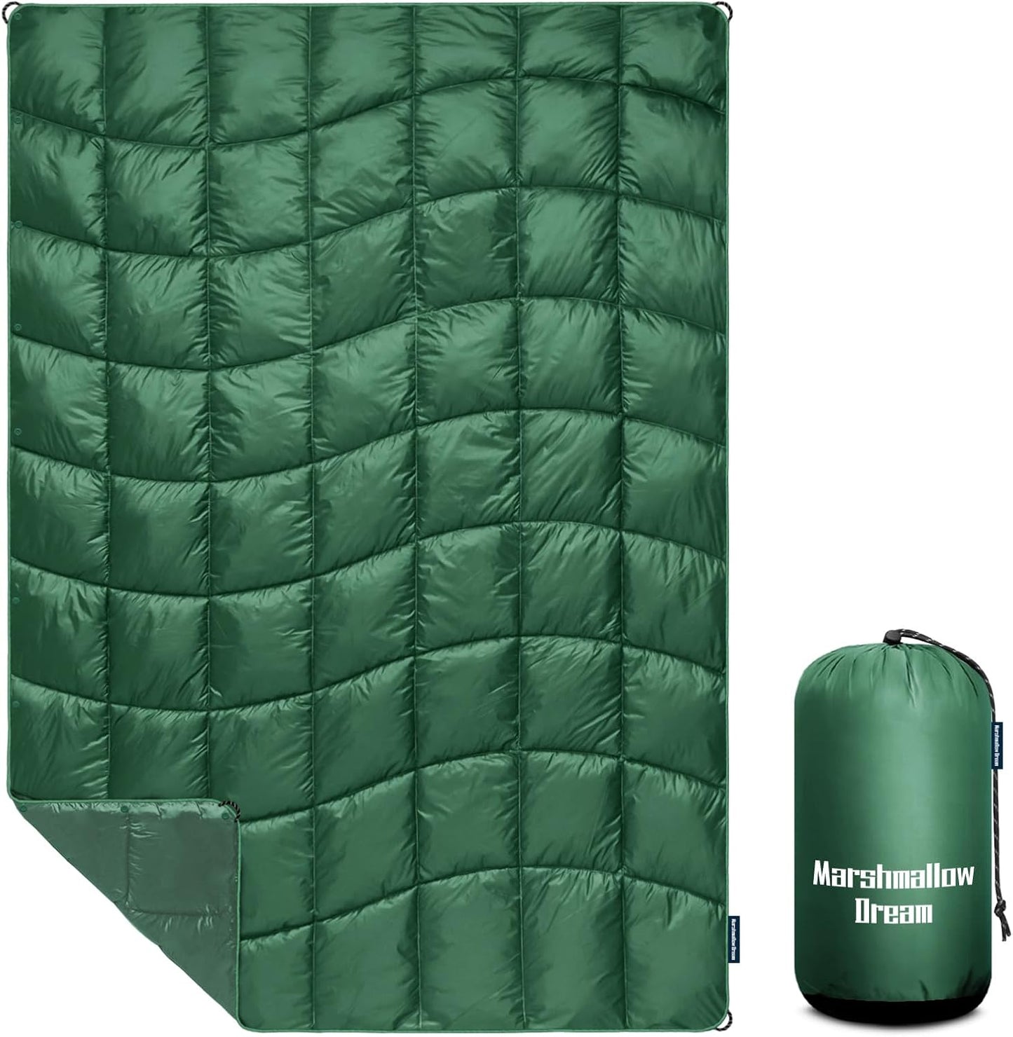Camping Blanket, Puffy Down Alternative Blanket Lightweight Windproof for Outdoors,Hiking, Backpacking,Beach,Car,Picnic,Stadium