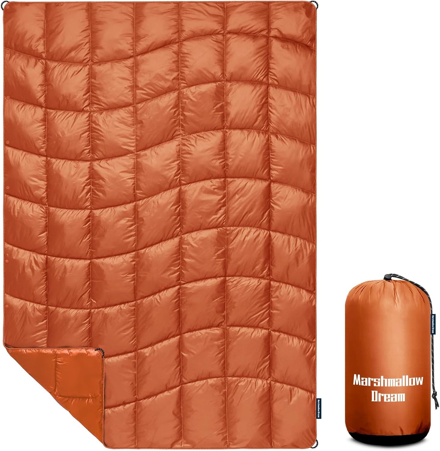 Camping Blanket, Puffy Down Alternative Blanket Lightweight Windproof for Outdoors,Hiking, Backpacking,Beach,Car,Picnic,Stadium