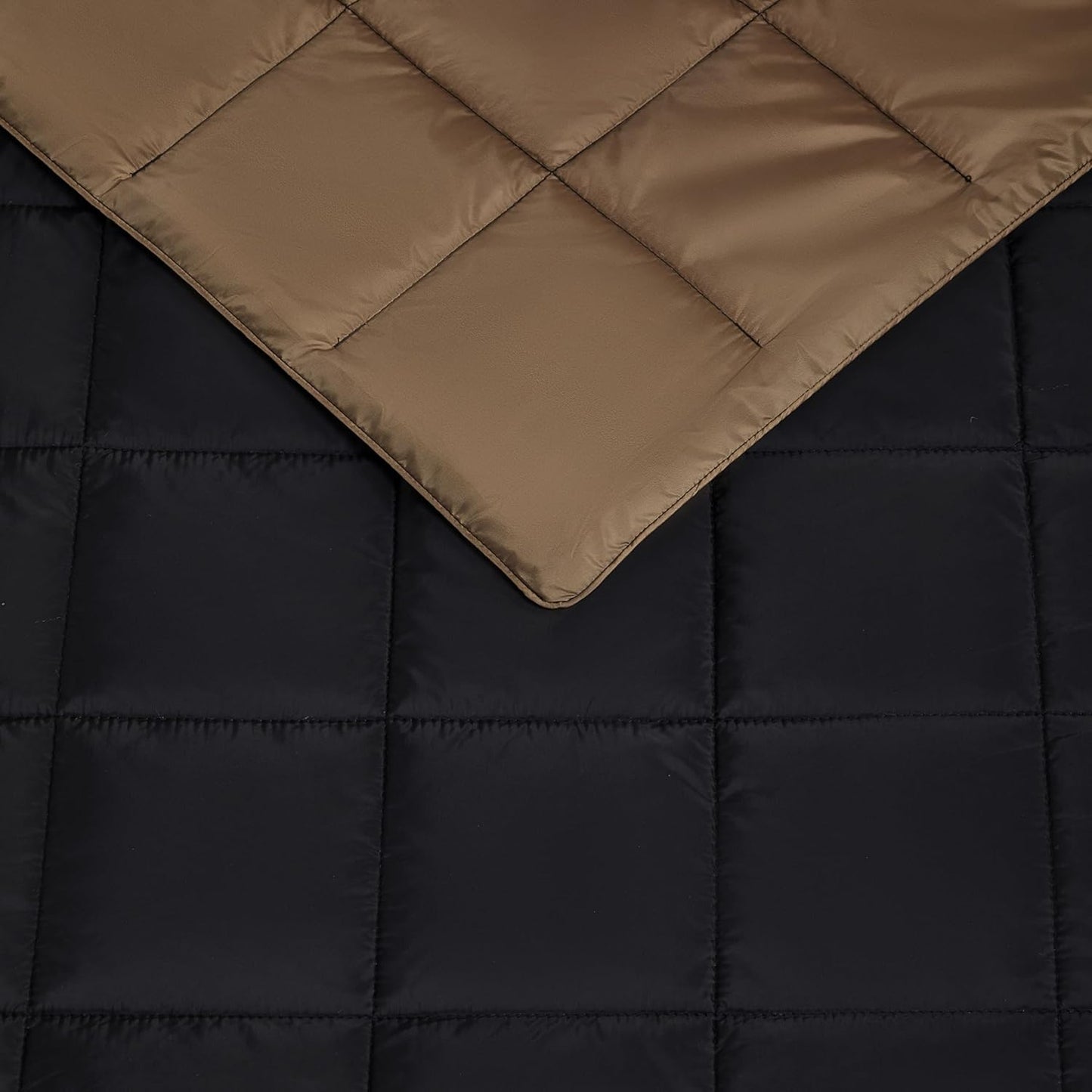 Columbia 50" x 60" Down Alternative Throw Blanket - Outdoor Essentials for Camping, Picnics, and Adventures, Soft and Cozy Home Essentials for Bed and Living Room, 100% Polyester Fill - Black Taupe