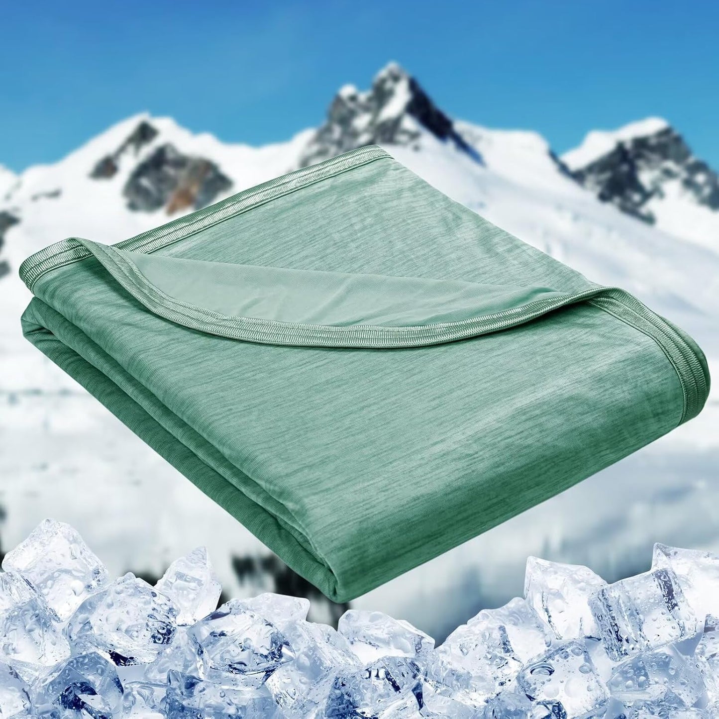 HOMFINE Cooling Blankets for Hot Sleepers - Summer Blanket Thin Lightweight Breathable Soft Double Side Enhanced Cooling for Bed Couch Sofa, Keep Cool for Night Sweats (Grey, 60 x 80 inches)
