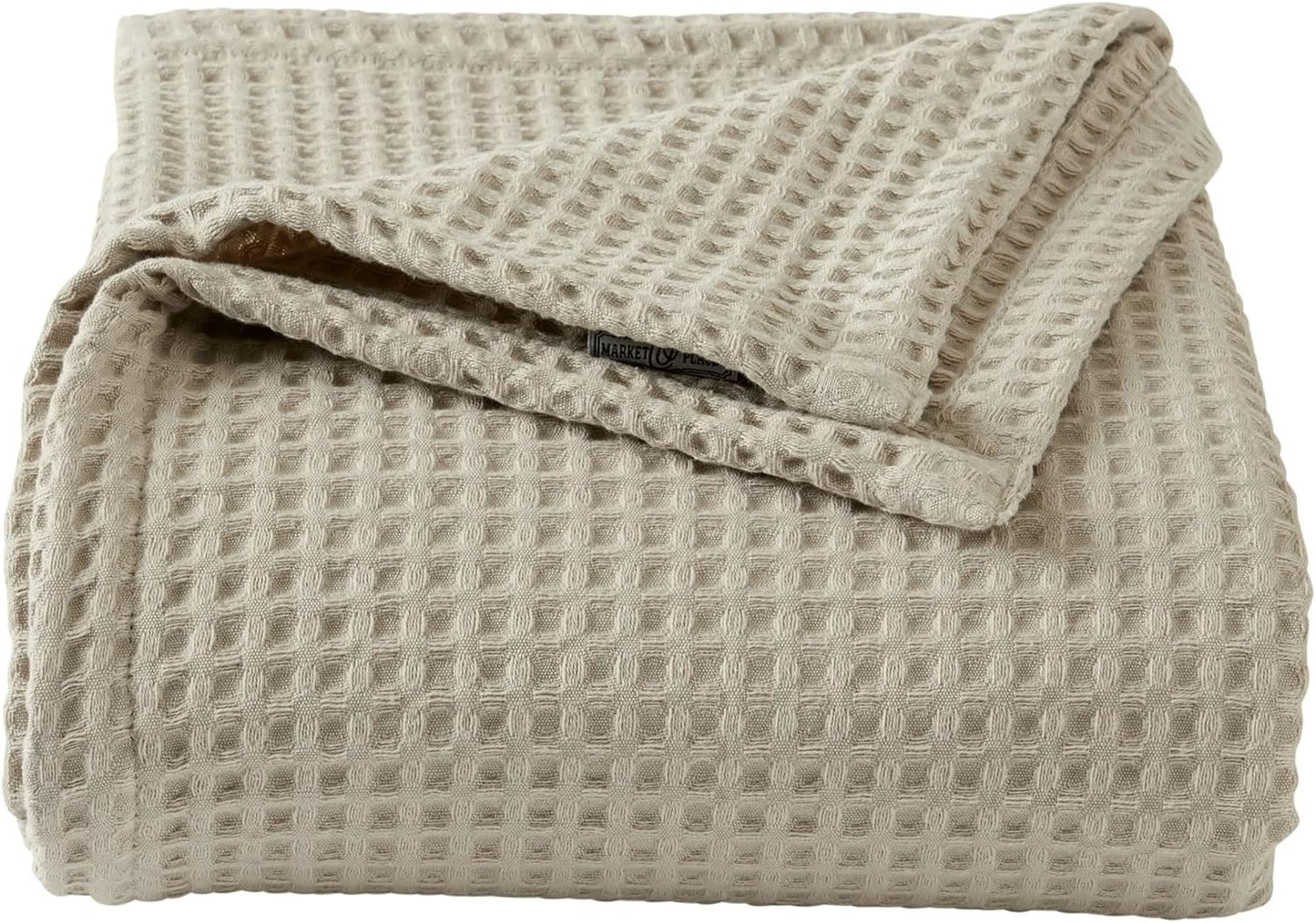 100% Cotton Waffle Weave Bed Blanket | Soft, Breathable, and Lightweight Blanket for All-Season | Perfect for Layering | Brielle Collection (King, Burnt Orange)