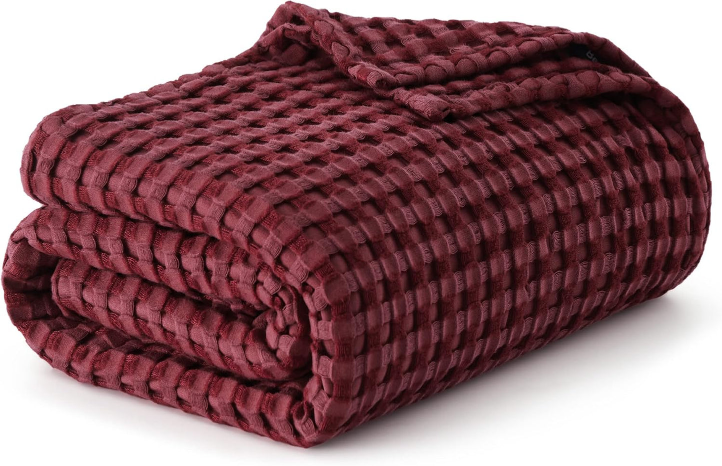 Bedsure Cooling Cotton Waffle King Size Blanket - Lightweight Breathable Summer Blanket of Rayon Derived from Bamboo for Hot Sleepers, Luxury Throws for Bed, Couch and Sofa, Taupe, 104x90 Inches