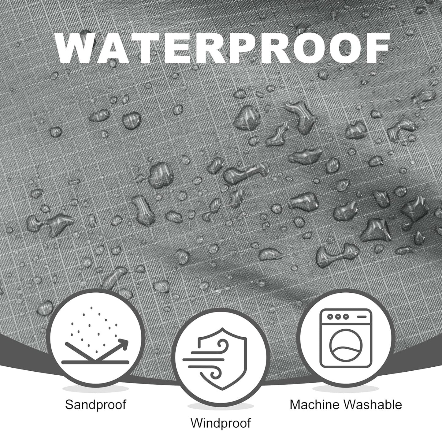 Fleece Waterproof Outdoor Blanket, Windproof Stadium Blanket for Camping, Picnics, and Sports Stay Dry and Comfortable 80"x58"