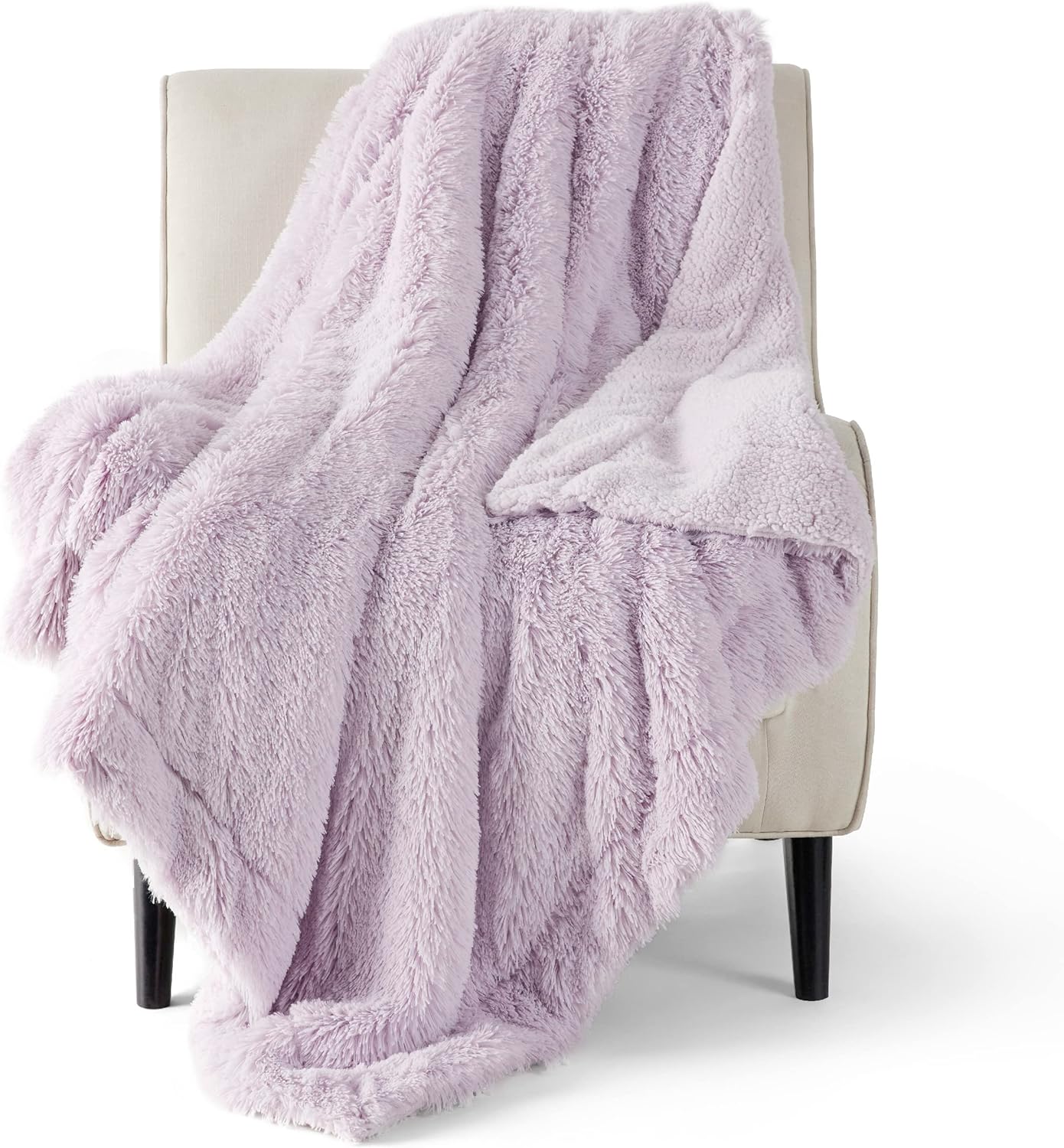 Bedsure Fluffy Fuzzy Throw Blanket Gifts for Women, Soft Cozy Plush Faux Fur Throw Blanket for Couch Bed, Minky Thick Warm Sherpa Fleece Fall Grey Room Decor Men Gifts Teenage Girls Teen Boys Mom Dad