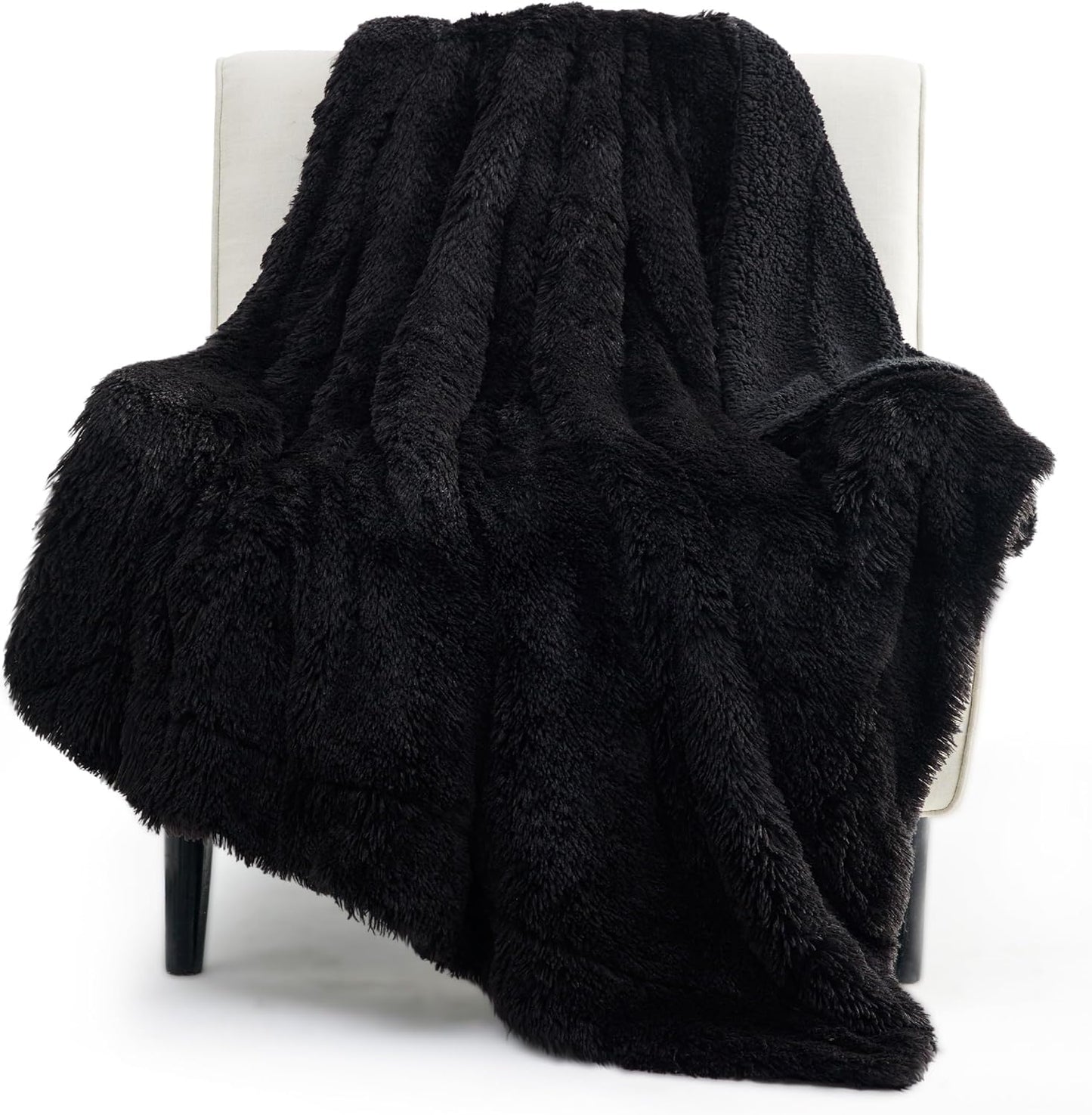Bedsure Fluffy Fuzzy Throw Blanket Gifts for Women, Soft Cozy Plush Faux Fur Throw Blanket for Couch Bed, Minky Thick Warm Sherpa Fleece Fall Grey Room Decor Men Gifts Teenage Girls Teen Boys Mom Dad