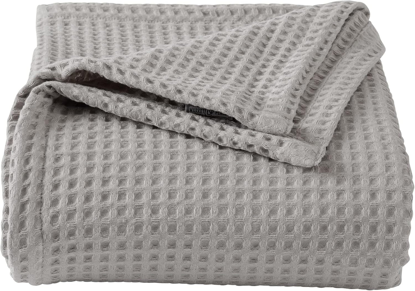 100% Cotton Waffle Weave Bed Blanket | Soft, Breathable, and Lightweight Blanket for All-Season | Perfect for Layering | Brielle Collection (King, Burnt Orange)