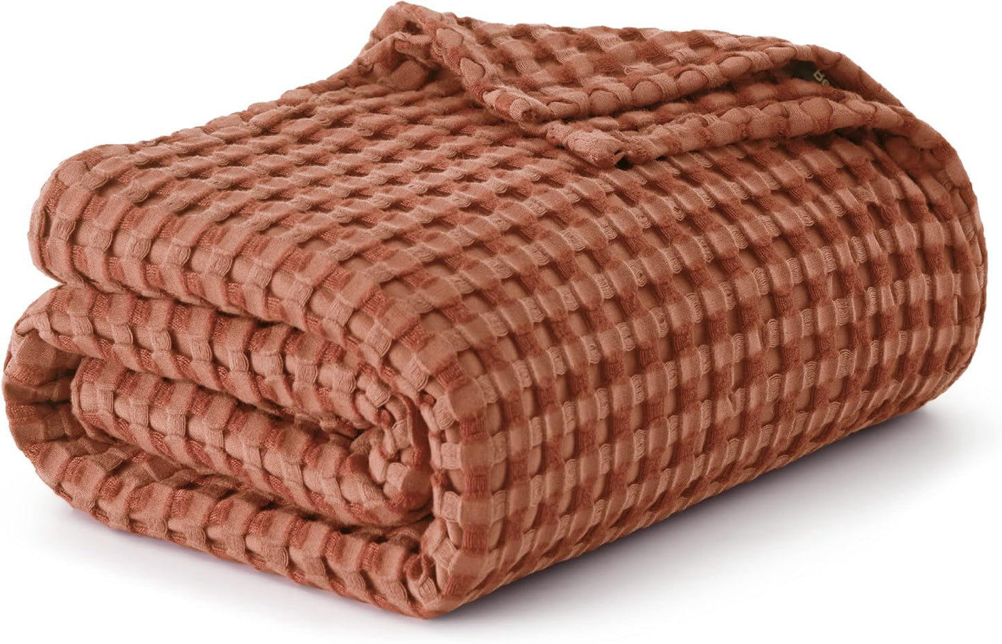 Bedsure Cooling Cotton Waffle King Size Blanket - Lightweight Breathable Summer Blanket of Rayon Derived from Bamboo for Hot Sleepers, Luxury Throws for Bed, Couch and Sofa, Taupe, 104x90 Inches
