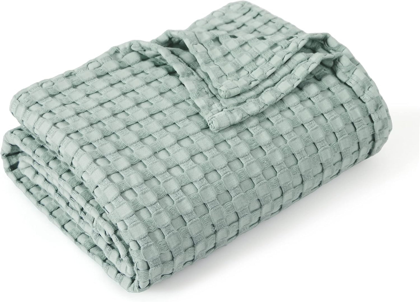 Bedsure Cooling Cotton Waffle King Size Blanket - Lightweight Breathable Summer Blanket of Rayon Derived from Bamboo for Hot Sleepers, Luxury Throws for Bed, Couch and Sofa, Taupe, 104x90 Inches