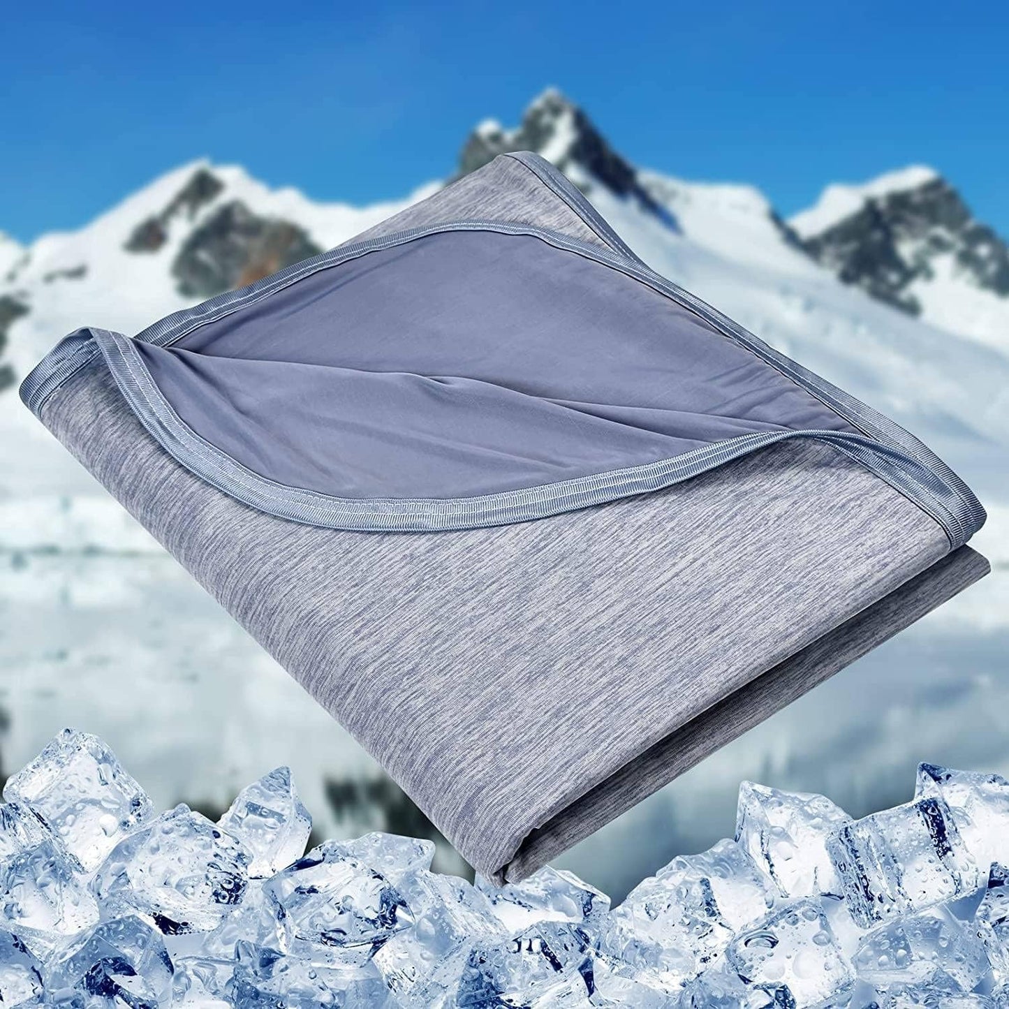 HOMFINE Cooling Blankets for Hot Sleepers - Summer Blanket Thin Lightweight Breathable Soft Double Side Enhanced Cooling for Bed Couch Sofa, Keep Cool for Night Sweats (Grey, 60 x 80 inches)
