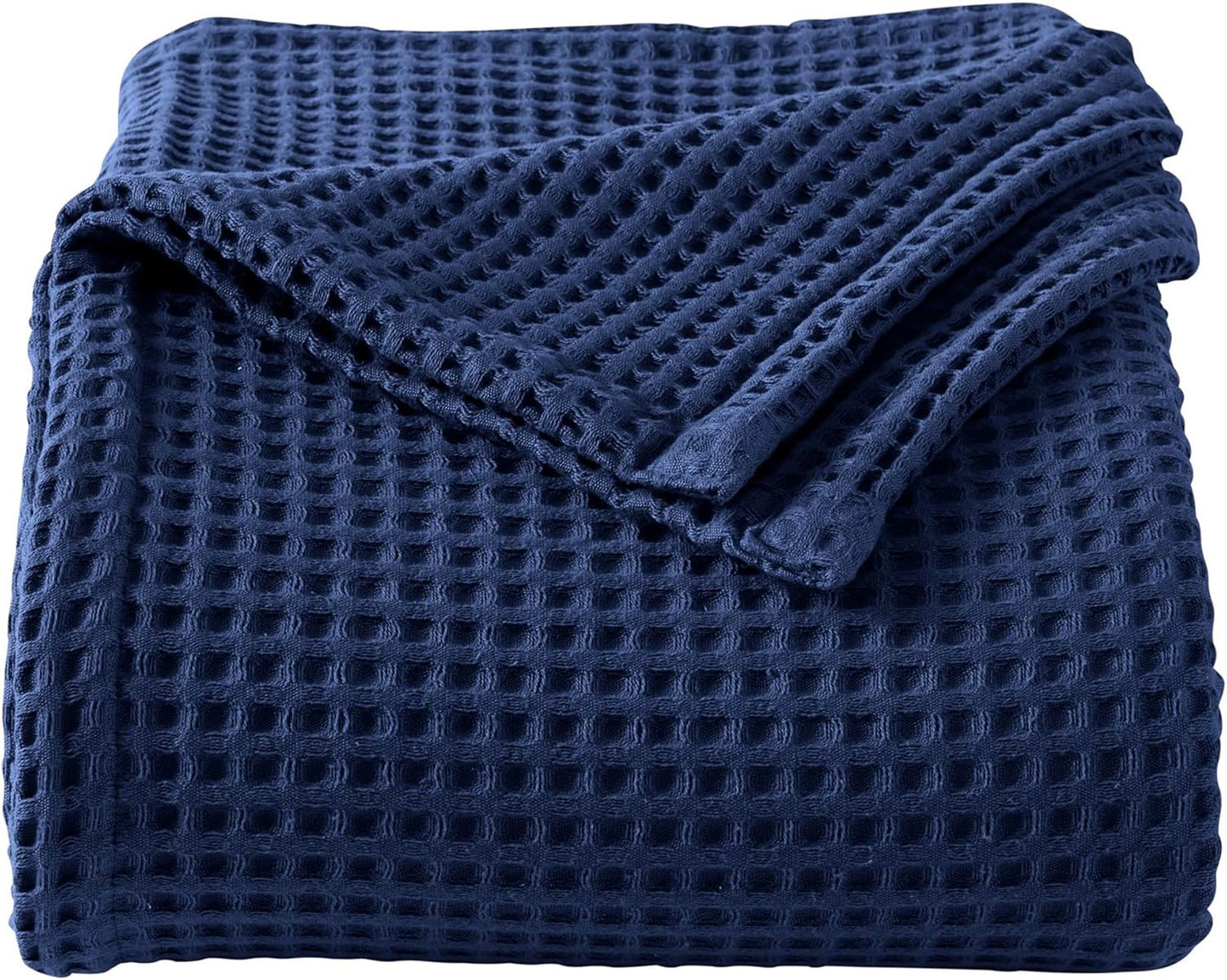 100% Cotton Waffle Weave Bed Blanket | Soft, Breathable, and Lightweight Blanket for All-Season | Perfect for Layering | Brielle Collection (King, Burnt Orange)