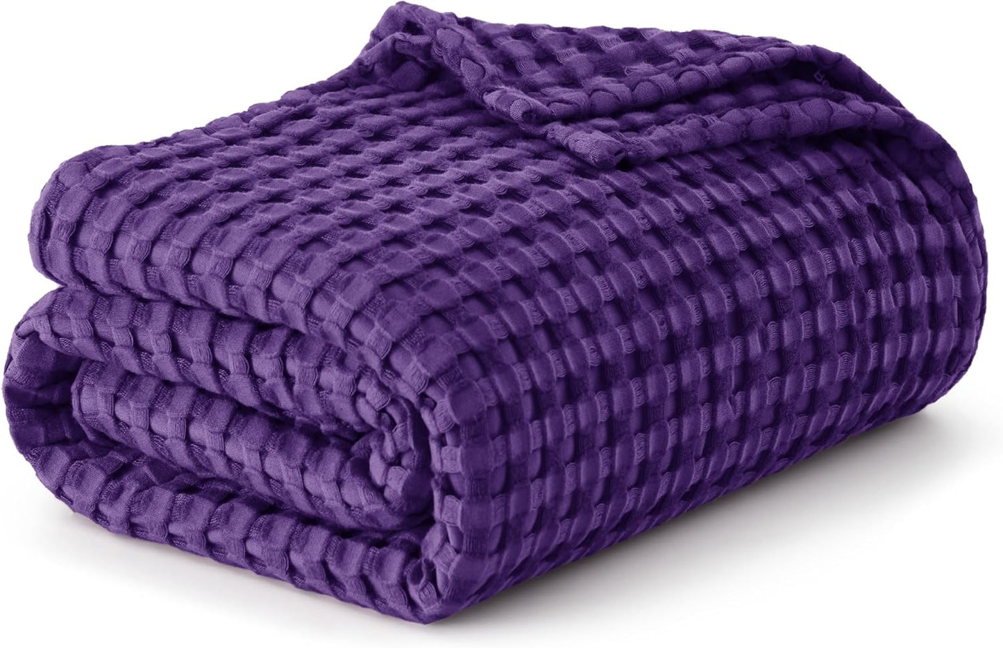 Bedsure Cooling Cotton Waffle King Size Blanket - Lightweight Breathable Summer Blanket of Rayon Derived from Bamboo for Hot Sleepers, Luxury Throws for Bed, Couch and Sofa, Taupe, 104x90 Inches