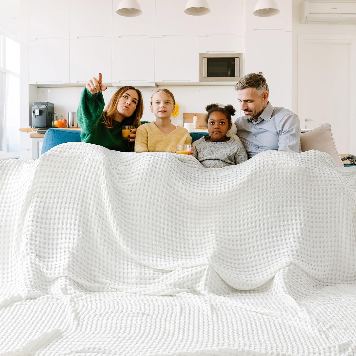 Bedsure Cooling Cotton Waffle King Size Blanket - Lightweight Breathable Summer Blanket of Rayon Derived from Bamboo for Hot Sleepers, Luxury Throws for Bed, Couch and Sofa, Taupe, 104x90 Inches