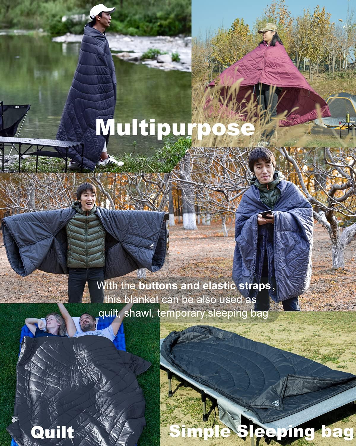 iClimb 3M Thinsulate Insulation Warm Camping Blanket Ultralight Compact