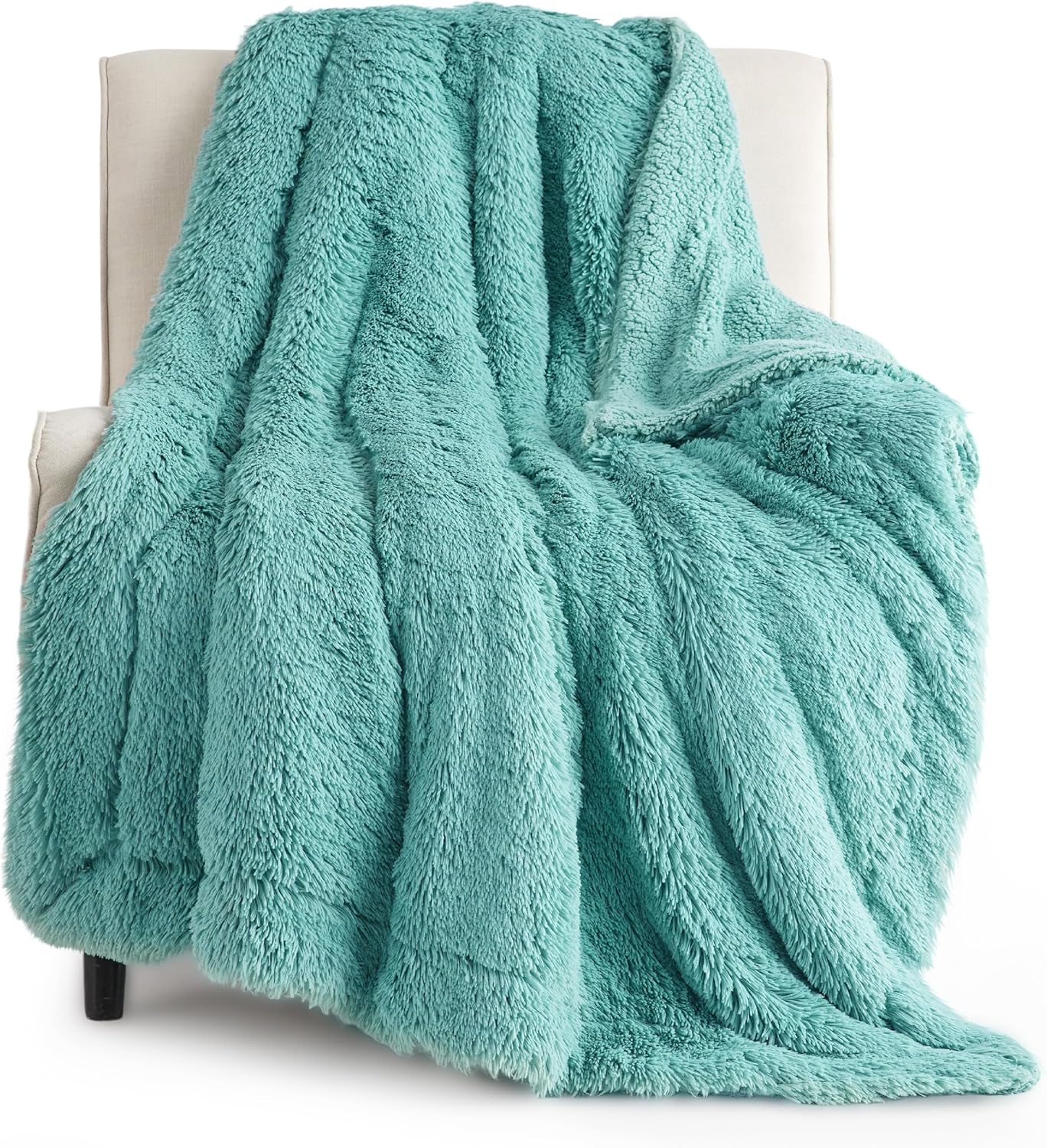 Bedsure Fluffy Fuzzy Throw Blanket Gifts for Women, Soft Cozy Plush Faux Fur Throw Blanket for Couch Bed, Minky Thick Warm Sherpa Fleece Fall Grey Room Decor Men Gifts Teenage Girls Teen Boys Mom Dad