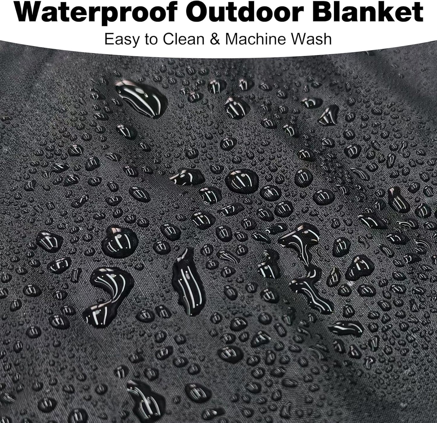 Outdoor Waterproof Camping Blanket, Foldable Fleece Stadium Blanket for Outdoor Sports Event, Camping, Picnics