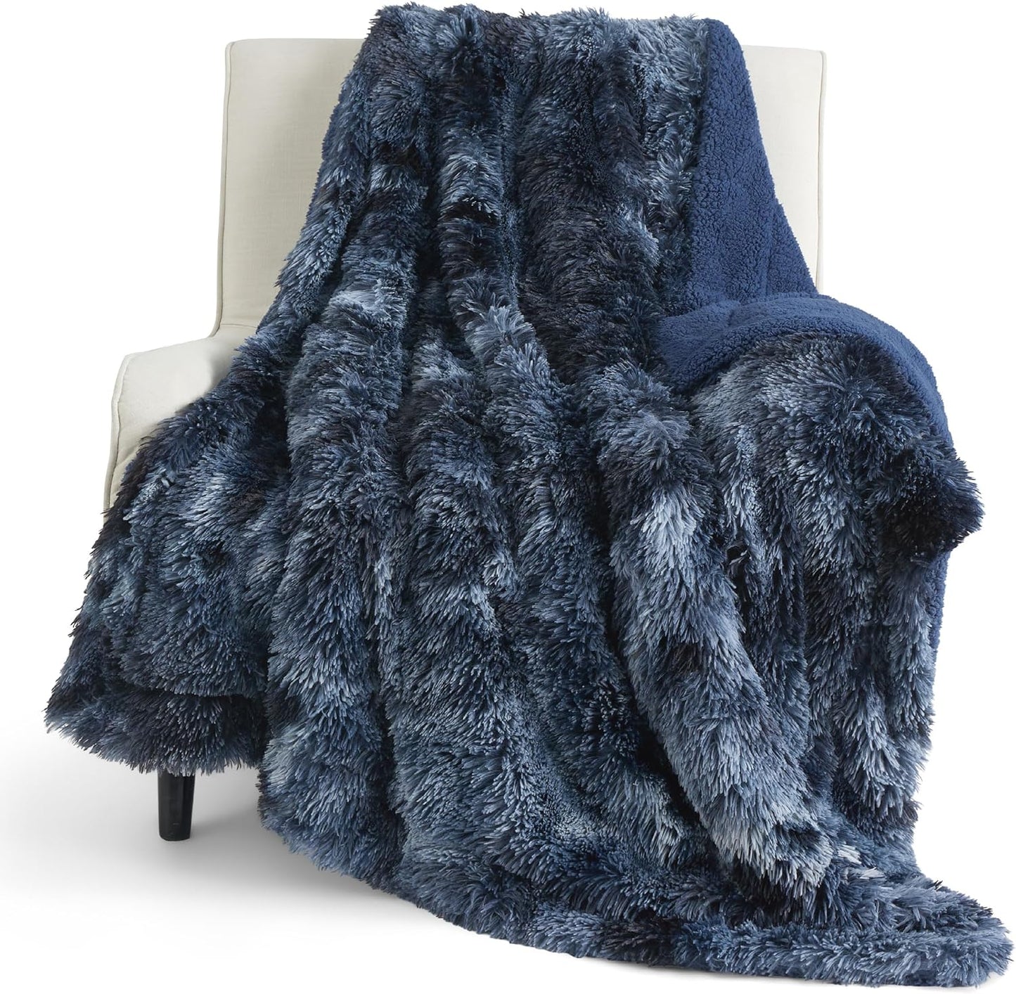 Bedsure Fluffy Fuzzy Throw Blanket Gifts for Women, Soft Cozy Plush Faux Fur Throw Blanket for Couch Bed, Minky Thick Warm Sherpa Fleece Fall Grey Room Decor Men Gifts Teenage Girls Teen Boys Mom Dad