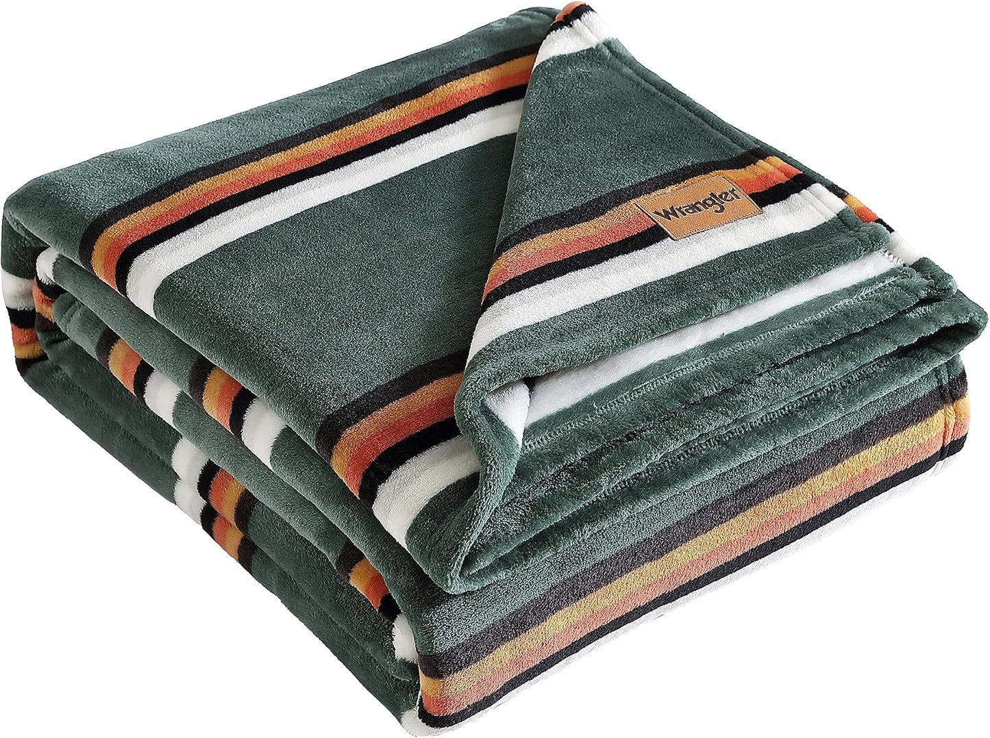 Wrangler - King Blanket, Ultra Soft Plush Fleece Bedding, Yellowstone Inspired, Luxuriously Soft Bedding for Bed or Couch (Westin Blue, King)