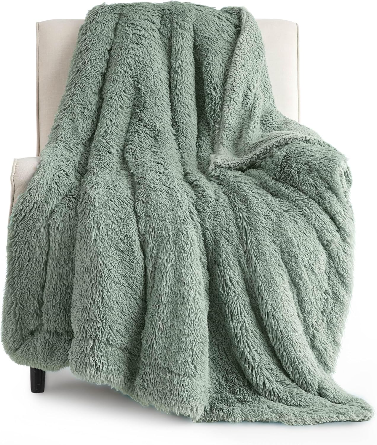 Bedsure Fluffy Fuzzy Throw Blanket Gifts for Women, Soft Cozy Plush Faux Fur Throw Blanket for Couch Bed, Minky Thick Warm Sherpa Fleece Fall Grey Room Decor Men Gifts Teenage Girls Teen Boys Mom Dad