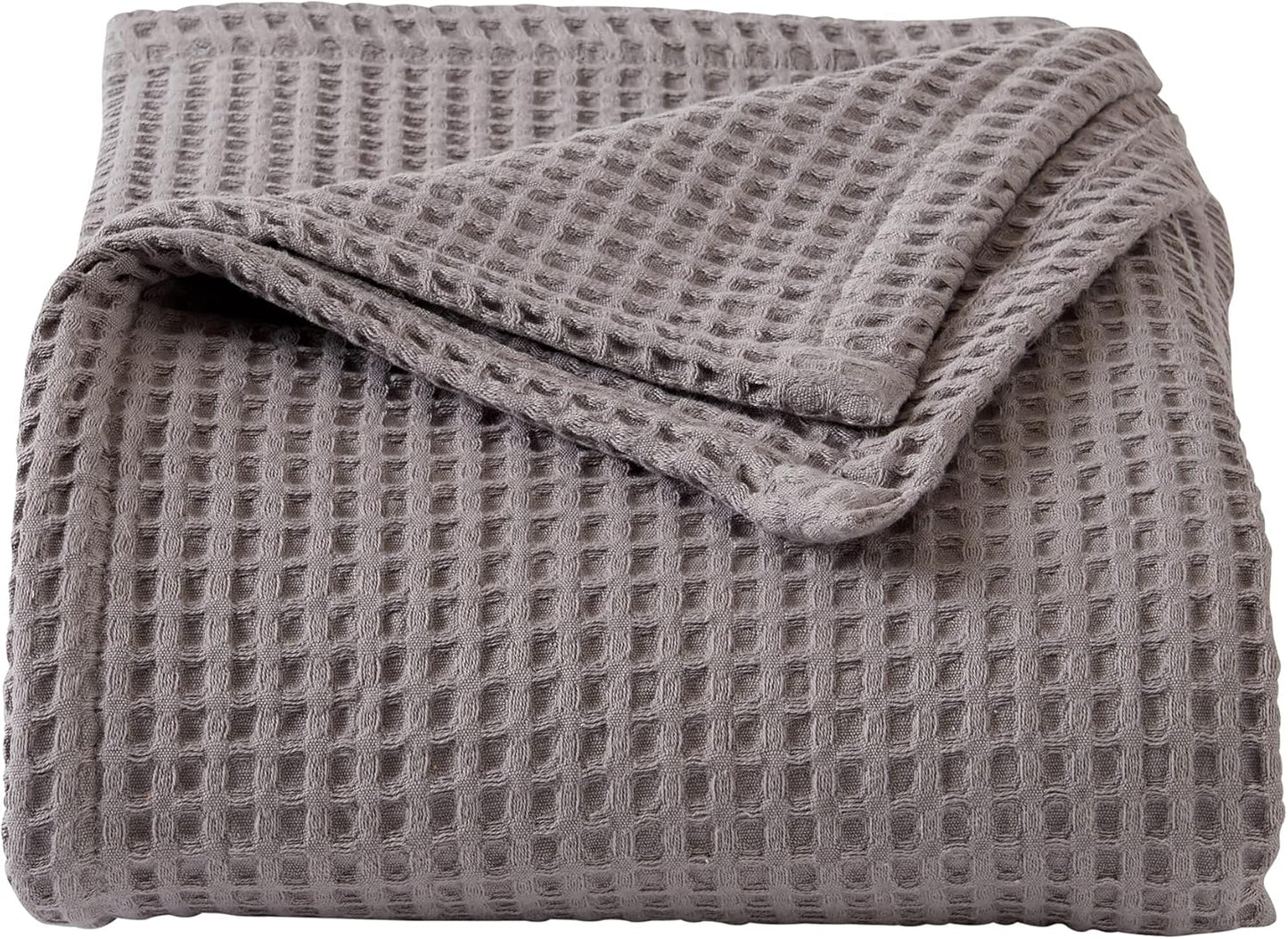 100% Cotton Waffle Weave Bed Blanket | Soft, Breathable, and Lightweight Blanket for All-Season | Perfect for Layering | Brielle Collection (King, Burnt Orange)