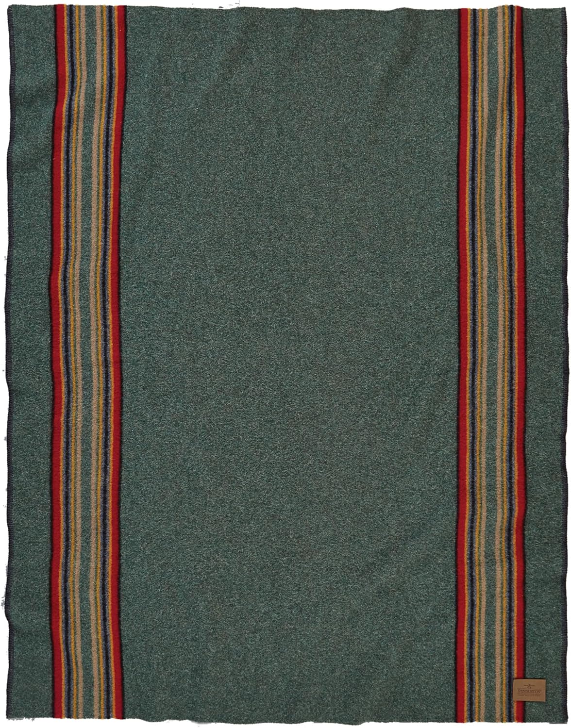 Pendleton Yakima Camp Blanket Full Queen 90" x 90" - Wool Cotton, Lightweight, Large, Dry Clean, Soft and Durable Throw for Home and Travel - Lake
