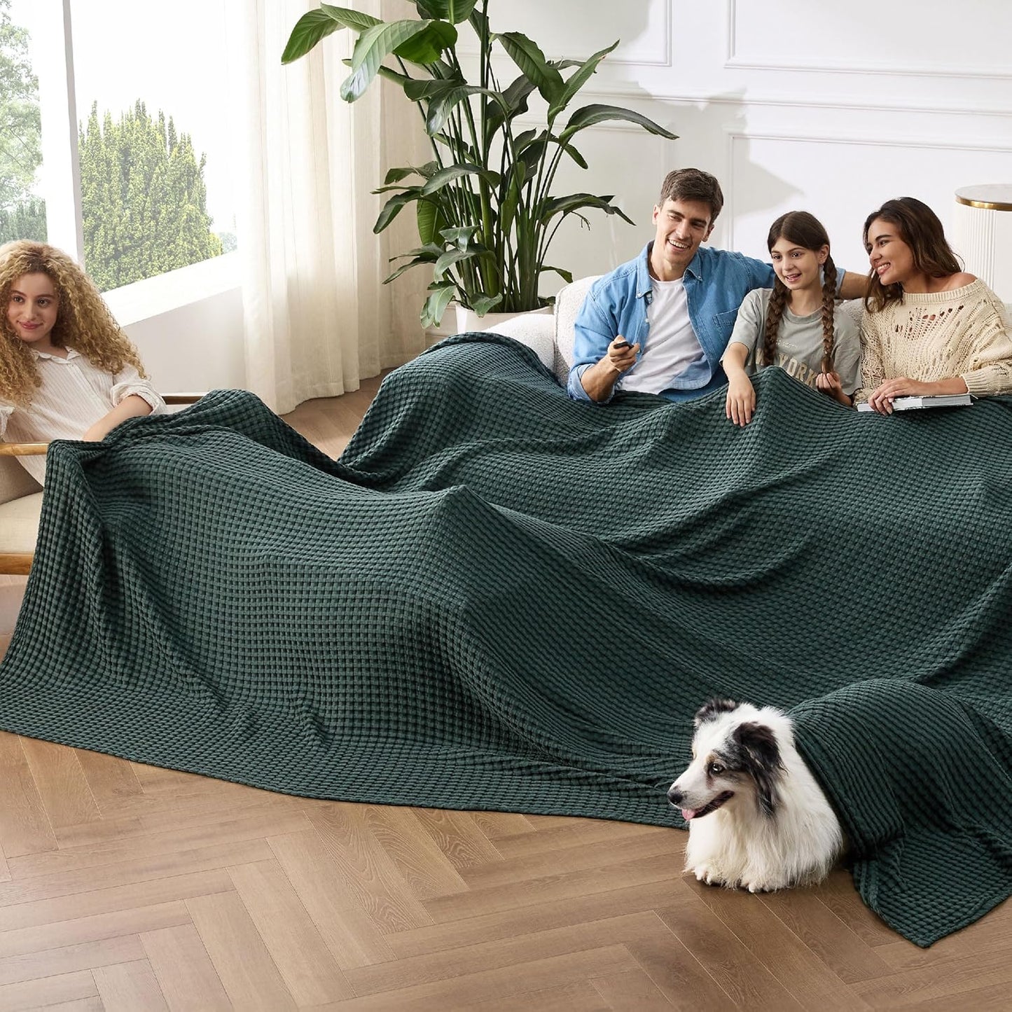 Bedsure Cooling Cotton Waffle King Size Blanket - Lightweight Breathable Summer Blanket of Rayon Derived from Bamboo for Hot Sleepers, Luxury Throws for Bed, Couch and Sofa, Taupe, 104x90 Inches