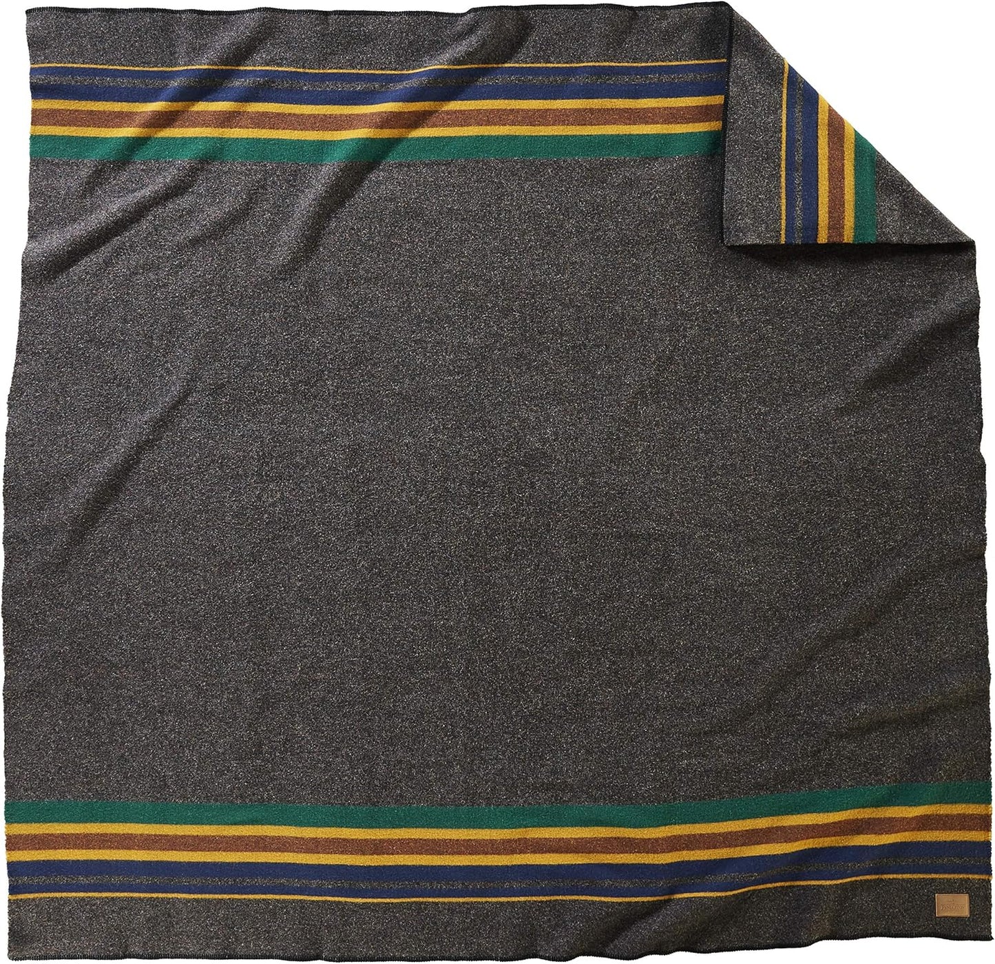 Pendleton Yakima Camp Blanket Full Queen 90" x 90" - Wool Cotton, Lightweight, Large, Dry Clean, Soft and Durable Throw for Home and Travel - Lake